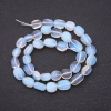 Moonstone lentil-shaped beads on a thread, 9×13 mm (±), length 38 cm