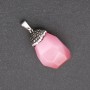Pendant \"Acorn\" from Pink Cat's Eye Stone 32×20 mm (±)