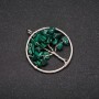 Pendant "Tree of Happiness" Malachite, 30 mm diameter