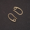 Yellow metal ear wires 8×15 mm (pair)