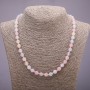 Morganite Necklace (Synthetic) Faceted Bead, 8 mm Diameter, 50 cm Length