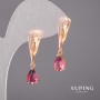 Xuping Chameleon Earrings 6x30mm, 18K Gold Plating