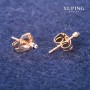 Xuping 'Eye' Stud Earrings 2mm Ball, 18K Gold Plating