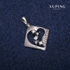 Xuping Rhombus Pendant 20×22×28 mm Rhodium