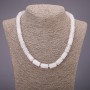 Crystal Bead Necklace, Natural Crystal, Faceted, 10x15 mm beads, 48 cm length