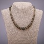 Necklace with synthetic smoky topaz — graduated smooth round beads, 6–14 mm diameter, 45 cm long