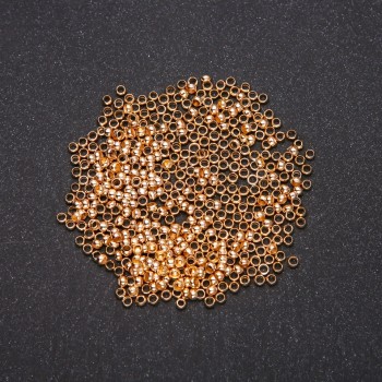 Crimp End Caps 'zahipy' 2.5 mm diameter, gold color, 8 g