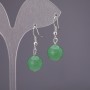 Jade Earrings - Smooth Ball, 12mm Diameter