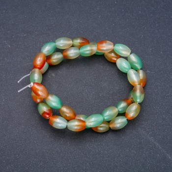 Beads on Thread Brazilian Agate Barrel, 8x12mm + -, length 38 cm +