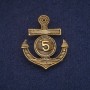 Anchor Brooch in Old Gold Color 32×37mm