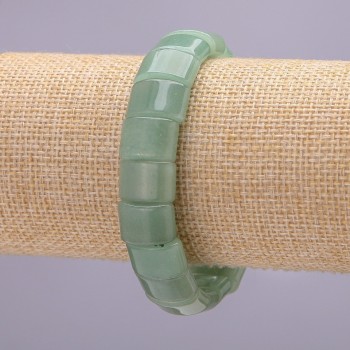 Jade Bracelet Chain, 10 mm diameter, 5×15 mm, length 19 cm