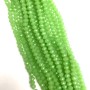 Beads Czech Crystal semi-matte lime "Rondelle", diameter 8x6mm, thread length 42cm+