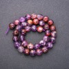 Natural stone amethyst beads, faceted round ball, 10 mm diameter (+/-), 38 cm length