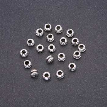 Bead-insertion findings, 6 mm diameter, finish 20 g +/- 34 pcs