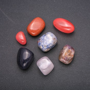 Natural Stone Assortment - Tumbled Stones 18x22 mm (+-), 100 g Pack