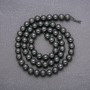 Beads on a thread of natural shungite, smooth round beads, diameter 6 mm + -, length 38 cm
