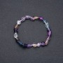 Bracelet made of natural fluorite on elastic, tumbled beads, size 7x9 mm (±), circumference 18 cm