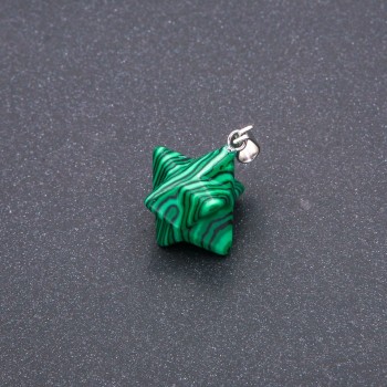 Merkaba Malachite Pendant 10x10mm