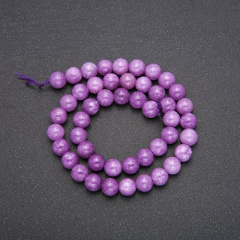 Beads of Toned Quartz to Amethyst, Smooth Round Beads, 8 mm diameter, 38 cm length (+/-)
