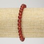 Carnelian bracelet on elastic, smooth beads, 6 mm diameter, 18 cm circumference