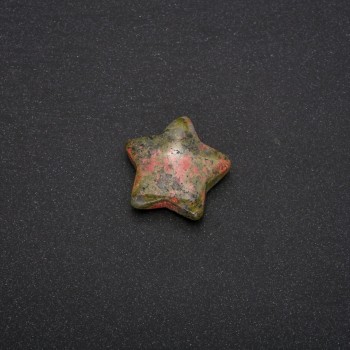 Star-Shaped Heliotrope Jasper Souvenir Stone 28×28×10(±)mm