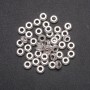 Bead insert findings, silver-tone metal color, 3x7 mm diameter, packaging 20 g, 45 (+/-) pcs