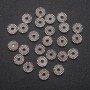 Bead insert hardware, silver-colored metal, diameter 2.5×9 mm, packaging - 20 g, 25 (±) pcs