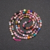 Beads on a thread of natural stone, assortment of stones, faceted bead, 3 mm diameter, 38 cm length