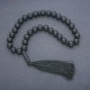 Shungite Prayer Beads, 33 Beads, Shungite Inlay, 12 mm Diameter