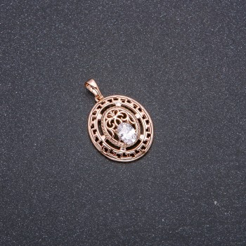 Pendant Xuping with 18k Gold Plating and White Stone 30x24x19 mm
