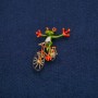 Frog on a Bicycle Brooch 45x33mm +