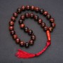 Bull's Eye natural stone prayer beads, 33 Beads, smooth bead, diameter 12mm+