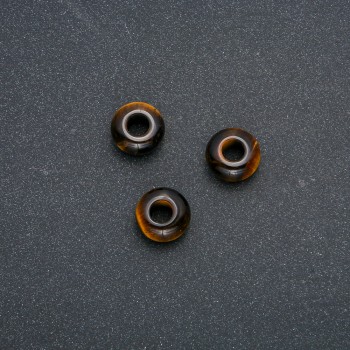 Намистина Пандора натуральний камінь Тигрове Око 14х7мм, діаметр отвору-5, 5мм +