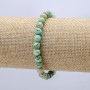 Elastic bracelet with natural Amazonite, diameter 6 mm, circumference 18 cm +