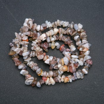 Botswana agate chip strand, 8x4mm diameter, 84 cm length +