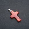 Pendant Cross, Red Jasper Stone 50×28mm