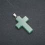 Cross Pendant, Jade Stone 50×28 mm