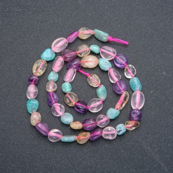 Assorted Faceted Beads, 10x7mm, length 39 cm +