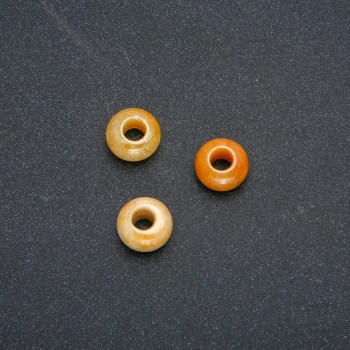 Намистина Пандора натуральний камінь Цитрин 14х7мм, діаметр отвору-5, 5 мм+