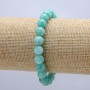 Elastic bracelet made from natural amazonite with smooth beads, 8 mm diameter, circumference 18 cm +