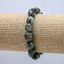 Elastic Moss Agate Bracelet, Faceted, diameter 12×10 mm, circumference 18 cm +
