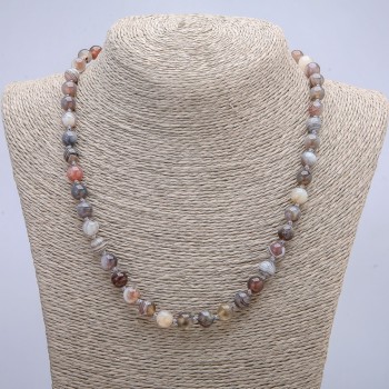 Botswana Agate Beads, Smooth Round Beads, 8mm Diameter, 45cm Length +