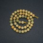 Beads on a string, natural stone, Yellow Jasper, smooth round beads, 8 mm diameter, 38 cm length +