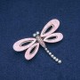 Butterfly Brooch with Pink Mother-of-Pearl, pink benzine and gray rhinestones, silver-colored metal 62x45mm +