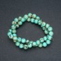 Beads on thread Imperial Jasper light green (pressed) smooth round beads, 6mm diameter, 40 cm length