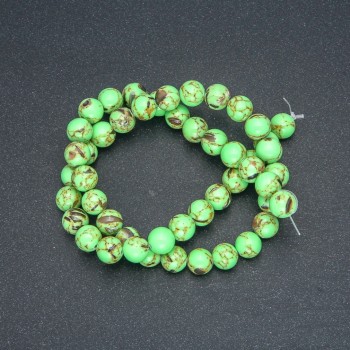 Emperor Jasper Green (pressed) Smooth Bead, Diameter 8mm, Length 40cm