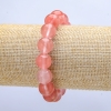 Elastic bracelet with synthetic chalcedony beads, smooth beads, 12 mm diameter, length 18 cm+