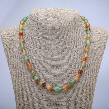 Beads Brazilian Agate Barrels, diameter 8×12 mm, length 45 cm