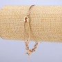 Xuping Bracelet 18K Gold Plating with White Crystal, thickness 4.8 mm + -, length 20 cm +