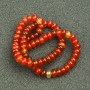 Natural stone beads on a thread, Carnelian smooth rondelle, diameter 8x5mm + -, length 40 cm +
